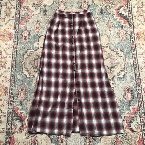 Unif plaid maxi skirt